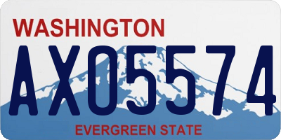 WA license plate AXO5574