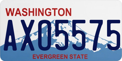 WA license plate AXO5575