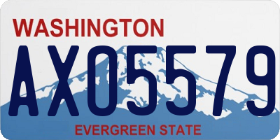 WA license plate AXO5579