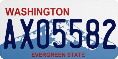 WA license plate AXO5582