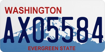 WA license plate AXO5584