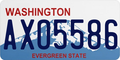 WA license plate AXO5586