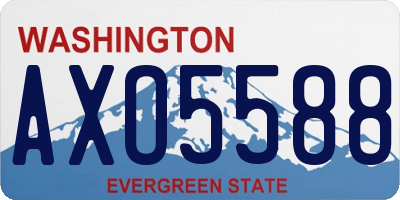 WA license plate AXO5588