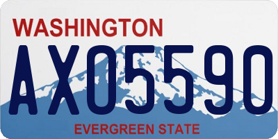 WA license plate AXO5590