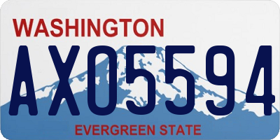 WA license plate AXO5594