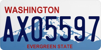 WA license plate AXO5597