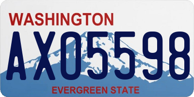 WA license plate AXO5598