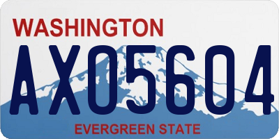 WA license plate AXO5604