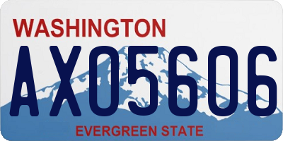 WA license plate AXO5606