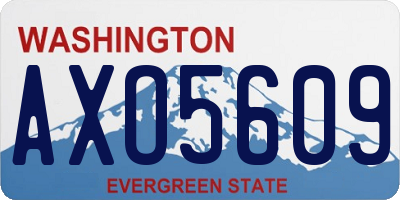 WA license plate AXO5609