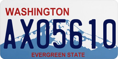 WA license plate AXO5610