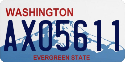 WA license plate AXO5611