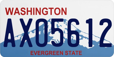 WA license plate AXO5612