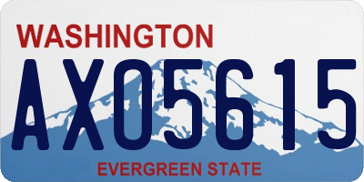 WA license plate AXO5615