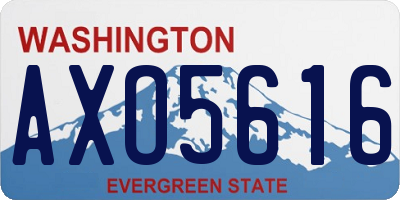 WA license plate AXO5616