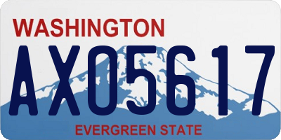 WA license plate AXO5617