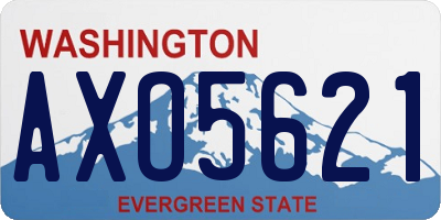 WA license plate AXO5621