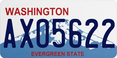 WA license plate AXO5622