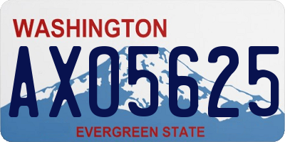 WA license plate AXO5625