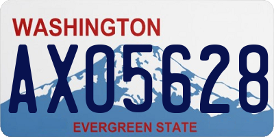 WA license plate AXO5628