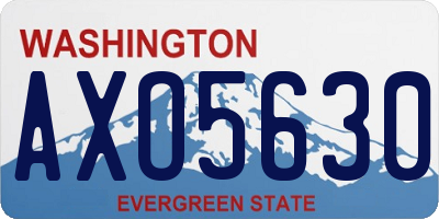 WA license plate AXO5630