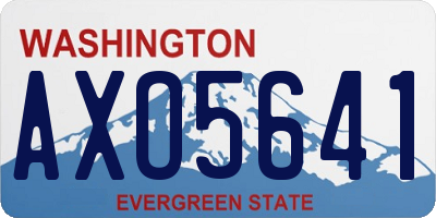 WA license plate AXO5641