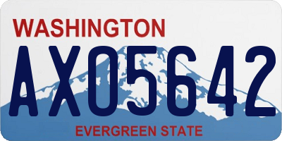 WA license plate AXO5642