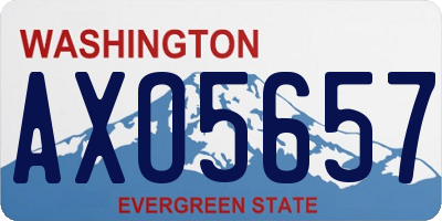 WA license plate AXO5657