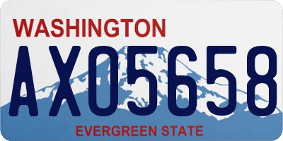 WA license plate AXO5658