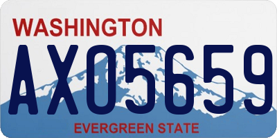 WA license plate AXO5659