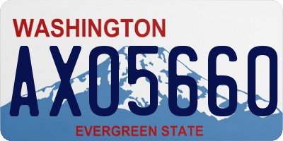 WA license plate AXO5660