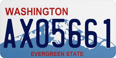 WA license plate AXO5661
