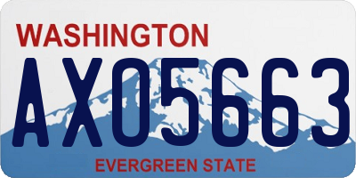 WA license plate AXO5663