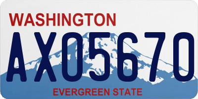WA license plate AXO5670