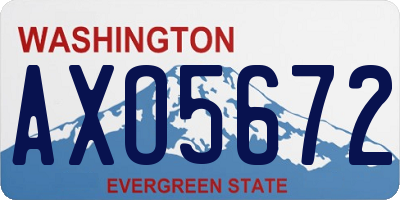 WA license plate AXO5672