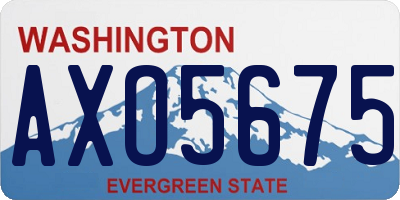 WA license plate AXO5675