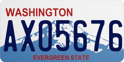 WA license plate AXO5676