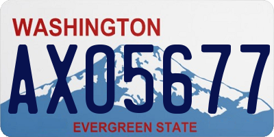 WA license plate AXO5677
