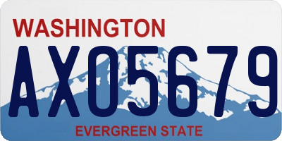 WA license plate AXO5679
