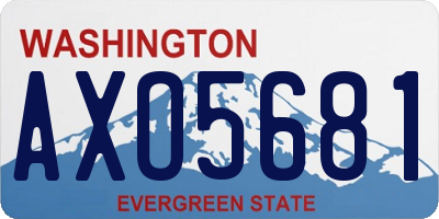 WA license plate AXO5681