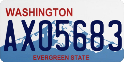 WA license plate AXO5683