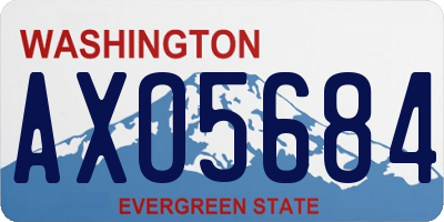 WA license plate AXO5684