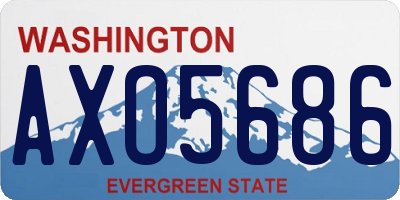 WA license plate AXO5686