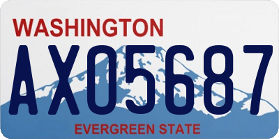 WA license plate AXO5687