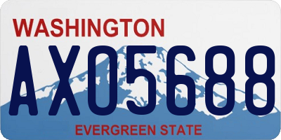 WA license plate AXO5688