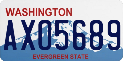 WA license plate AXO5689