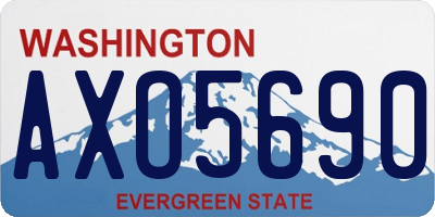 WA license plate AXO5690