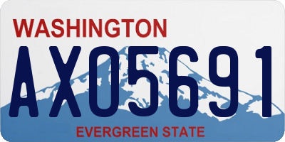 WA license plate AXO5691