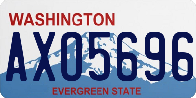 WA license plate AXO5696
