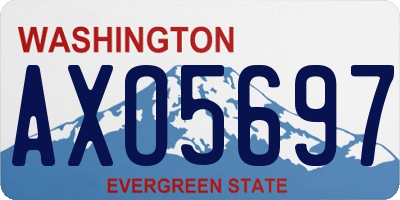 WA license plate AXO5697